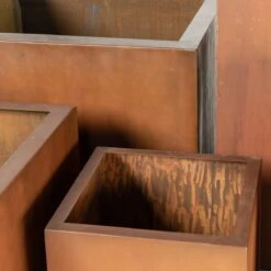 Outdoor Planter Corten Steel Cube -The Palm Centre E 18573 5efdf1ee0af3f