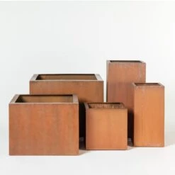 Outdoor Planter Corten Steel Cube