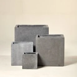 Outdoor Pot – Concrete Cube – Charcoal -The Palm Centre TS CUB CH 60c8bbcc28800
